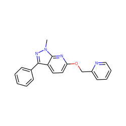 Cn1nc(-c2ccccc2)c2ccc(OCc3ccccn3)nc21 ZINC000103261389