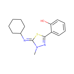 Cn1nc(-c2ccccc2O)s/c1=N\C1CCCCC1 ZINC000101016167