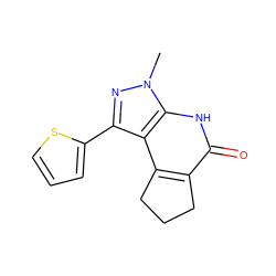 Cn1nc(-c2cccs2)c2c3c(c(=O)[nH]c21)CCC3 ZINC000040979880