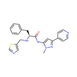 Cn1nc(-c2ccncc2)cc1NC(=O)[C@H](Cc1ccccc1)NCc1cncs1 ZINC000096284454