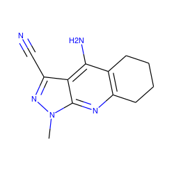 Cn1nc(C#N)c2c(N)c3c(nc21)CCCC3 ZINC000084652101