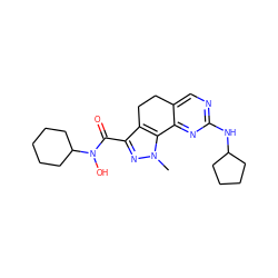 Cn1nc(C(=O)N(O)C2CCCCC2)c2c1-c1nc(NC3CCCC3)ncc1CC2 ZINC000045392182