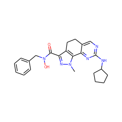 Cn1nc(C(=O)N(O)Cc2ccccc2)c2c1-c1nc(NC3CCCC3)ncc1CC2 ZINC000045391154