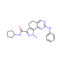 Cn1nc(C(=O)NC2CCCC2)c2c1-c1nc(Nc3ccccc3)ncc1CC2 ZINC000043075886