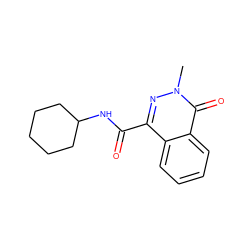 Cn1nc(C(=O)NC2CCCCC2)c2ccccc2c1=O ZINC000000610728