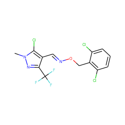 Cn1nc(C(F)(F)F)c(/C=N/OCc2c(Cl)cccc2Cl)c1Cl ZINC000003041169