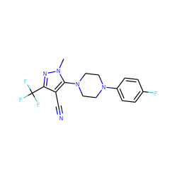 Cn1nc(C(F)(F)F)c(C#N)c1N1CCN(c2ccc(F)cc2)CC1 ZINC000003116846