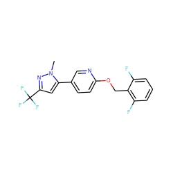 Cn1nc(C(F)(F)F)cc1-c1ccc(OCc2c(F)cccc2F)nc1 ZINC000207714960