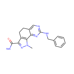 Cn1nc(C(N)=O)c2c1-c1nc(NCc3ccccc3)ncc1CC2 ZINC000045373329