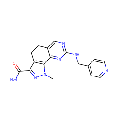 Cn1nc(C(N)=O)c2c1-c1nc(NCc3ccncc3)ncc1CC2 ZINC000045337709