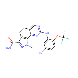 Cn1nc(C(N)=O)c2c1-c1nc(Nc3cc(N)ccc3OC(F)(F)F)ncc1CC2 ZINC000064526467