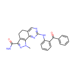 Cn1nc(C(N)=O)c2c1-c1nc(Nc3ccccc3C(=O)c3ccccc3)ncc1CC2 ZINC000049072546