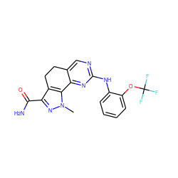 Cn1nc(C(N)=O)c2c1-c1nc(Nc3ccccc3OC(F)(F)F)ncc1CC2 ZINC000064512419