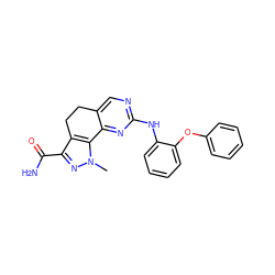 Cn1nc(C(N)=O)c2c1-c1nc(Nc3ccccc3Oc3ccccc3)ncc1CC2 ZINC000049112762