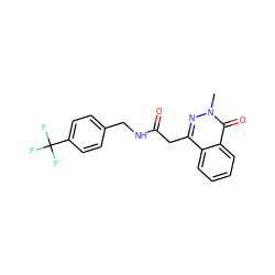 Cn1nc(CC(=O)NCc2ccc(C(F)(F)F)cc2)c2ccccc2c1=O ZINC000001351402