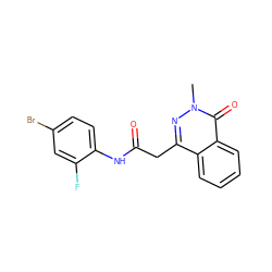 Cn1nc(CC(=O)Nc2ccc(Br)cc2F)c2ccccc2c1=O ZINC000002922853