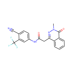 Cn1nc(CC(=O)Nc2ccc(C#N)c(C(F)(F)F)c2)c2ccccc2c1=O ZINC000095594963