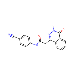 Cn1nc(CC(=O)Nc2ccc(C#N)cc2)c2ccccc2c1=O ZINC000015599892