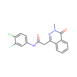 Cn1nc(CC(=O)Nc2ccc(Cl)c(F)c2)c2ccccc2c1=O ZINC000049243003