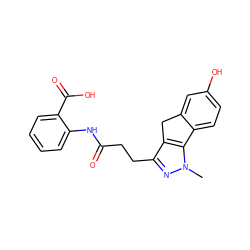 Cn1nc(CCC(=O)Nc2ccccc2C(=O)O)c2c1-c1ccc(O)cc1C2 ZINC000040936994