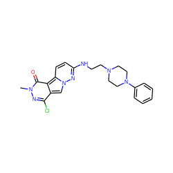 Cn1nc(Cl)c2cn3nc(NCCN4CCN(c5ccccc5)CC4)ccc3c2c1=O ZINC000013782728