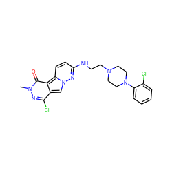 Cn1nc(Cl)c2cn3nc(NCCN4CCN(c5ccccc5Cl)CC4)ccc3c2c1=O ZINC000013782727