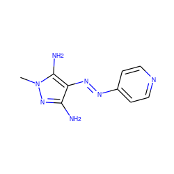 Cn1nc(N)c(/N=N/c2ccncc2)c1N ZINC000299861094