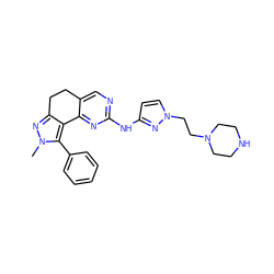 Cn1nc2c(c1-c1ccccc1)-c1nc(Nc3ccn(CCN4CCNCC4)n3)ncc1CC2 ZINC000169702269