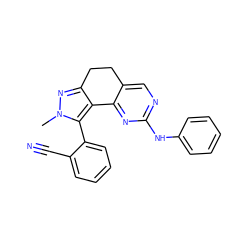 Cn1nc2c(c1-c1ccccc1C#N)-c1nc(Nc3ccccc3)ncc1CC2 ZINC000143050787