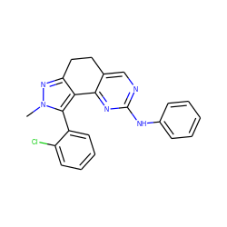 Cn1nc2c(c1-c1ccccc1Cl)-c1nc(Nc3ccccc3)ncc1CC2 ZINC000143022789