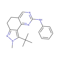 Cn1nc2c(c1C(C)(C)C)-c1nc(Nc3ccccc3)ncc1CC2 ZINC000169702231