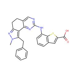 Cn1nc2c(c1Cc1ccccc1)-c1nc(Nc3cccc4cc(C(=O)O)sc34)ncc1CC2 ZINC000169702362