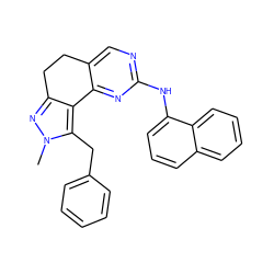 Cn1nc2c(c1Cc1ccccc1)-c1nc(Nc3cccc4ccccc34)ncc1CC2 ZINC000169702165