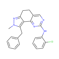 Cn1nc2c(c1Cc1ccccc1)-c1nc(Nc3ccccc3Cl)ncc1CC2 ZINC000169702164