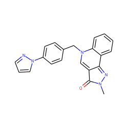 Cn1nc2c3ccccc3n(Cc3ccc(-n4cccn4)cc3)cc-2c1=O ZINC000205424107