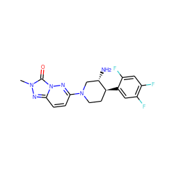 Cn1nc2ccc(N3CC[C@H](c4cc(F)c(F)cc4F)[C@@H](N)C3)nn2c1=O ZINC000028707363