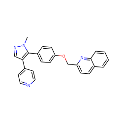 Cn1ncc(-c2ccncc2)c1-c1ccc(OCc2ccc3ccccc3n2)cc1 ZINC000038215525