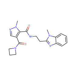 Cn1ncc(C(=O)N2CCC2)c1C(=O)NCCc1nc2ccccc2n1C ZINC000144077503