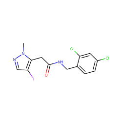 Cn1ncc(I)c1CC(=O)NCc1ccc(Cl)cc1Cl ZINC000043200454