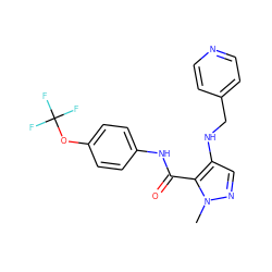 Cn1ncc(NCc2ccncc2)c1C(=O)Nc1ccc(OC(F)(F)F)cc1 ZINC000028889833