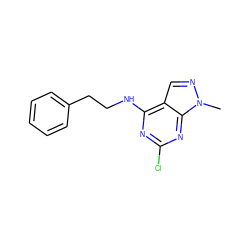 Cn1ncc2c(NCCc3ccccc3)nc(Cl)nc21 ZINC000001562380