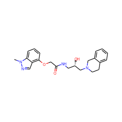 Cn1ncc2c(OCC(=O)NC[C@H](O)CN3CCc4ccccc4C3)cccc21 ZINC000218912001