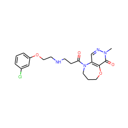 Cn1ncc2c(c1=O)OCCCN2C(=O)CCNCCOc1cccc(Cl)c1 ZINC000026731008