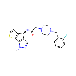 Cn1ncc2c1-c1sccc1[C@H]2NC(=O)CN1CCN(Cc2ccccc2F)CC1 ZINC000103300414