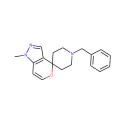 Cn1ncc2c1C=COC21CCN(Cc2ccccc2)CC1 ZINC000072118274