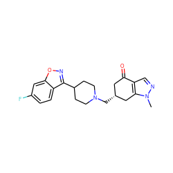 Cn1ncc2c1C[C@H](CN1CCC(c3noc4cc(F)ccc34)CC1)CC2=O ZINC000028948412