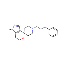 Cn1ncc2c1CCOC21CCN(CCCc2ccccc2)CC1 ZINC000053242899