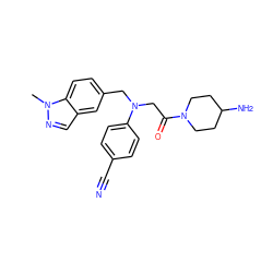 Cn1ncc2cc(CN(CC(=O)N3CCC(N)CC3)c3ccc(C#N)cc3)ccc21 ZINC001772655974