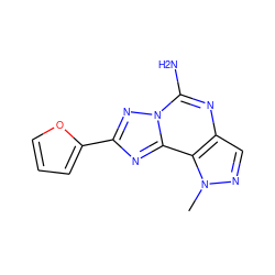 Cn1ncc2nc(N)n3nc(-c4ccco4)nc3c21 ZINC000073220951