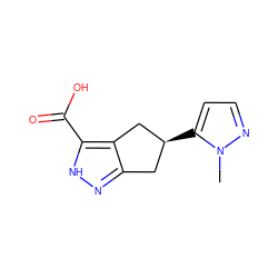 Cn1nccc1[C@H]1Cc2n[nH]c(C(=O)O)c2C1 ZINC000058631432